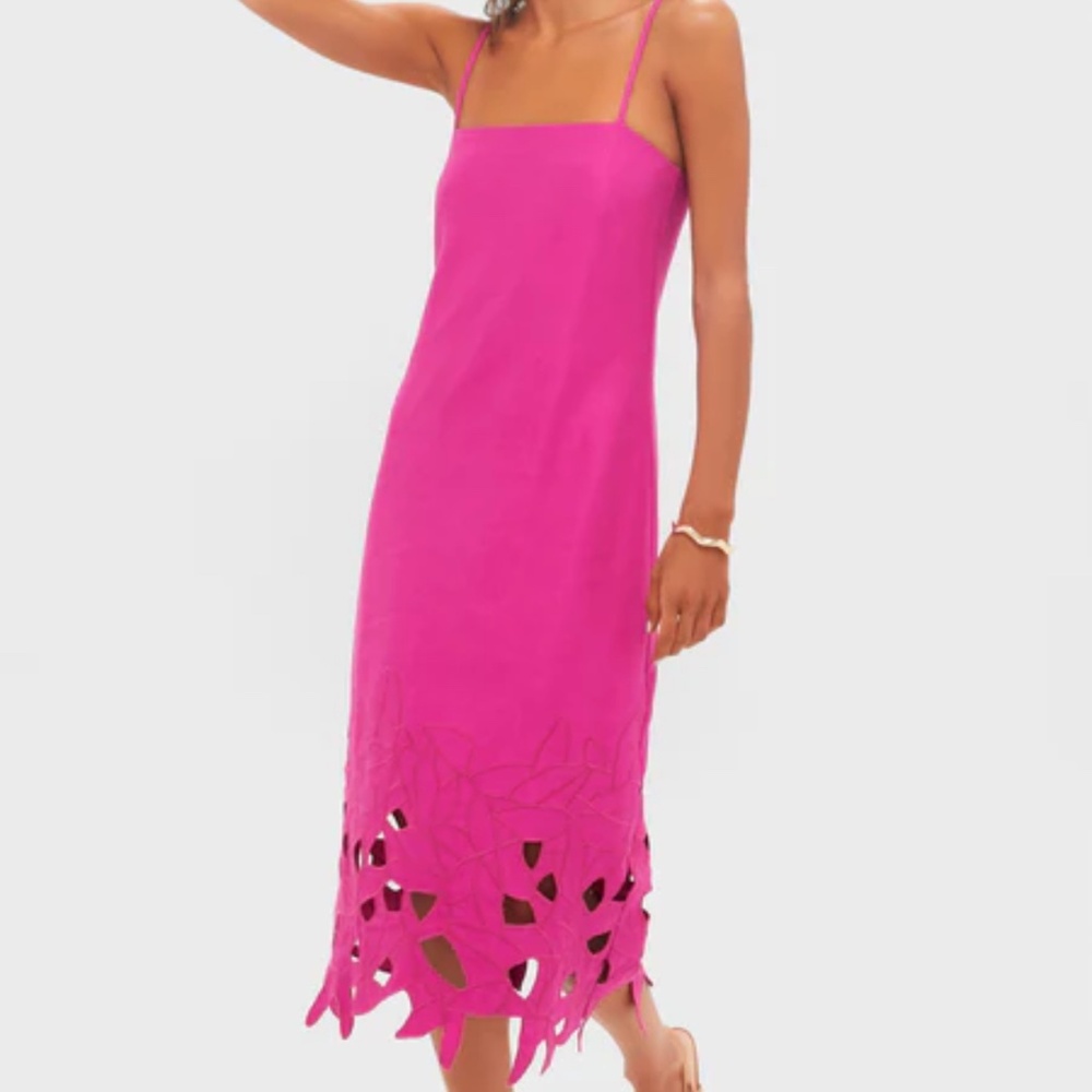 Fuchsia Linen Somerset Maxi Dress